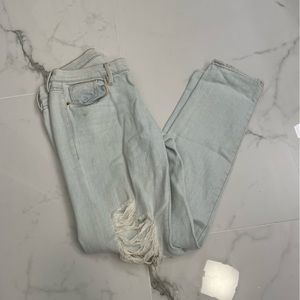 Frame Le Garcon Light Blue High Rise Jeans